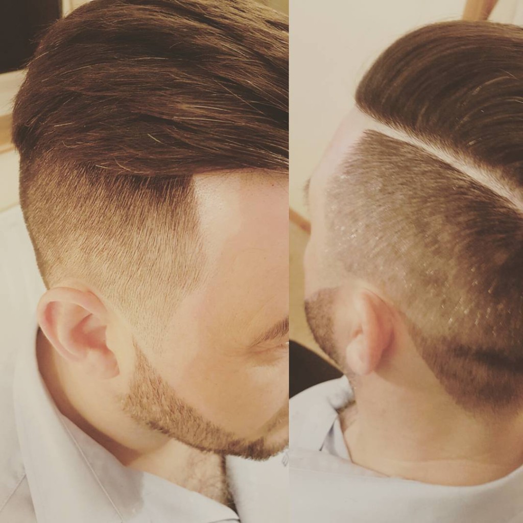 Before and after men's haircut — The Cabin, Northamptonshire