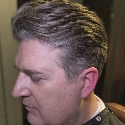 Interior of The Cabin studio — private barber space in Daventry