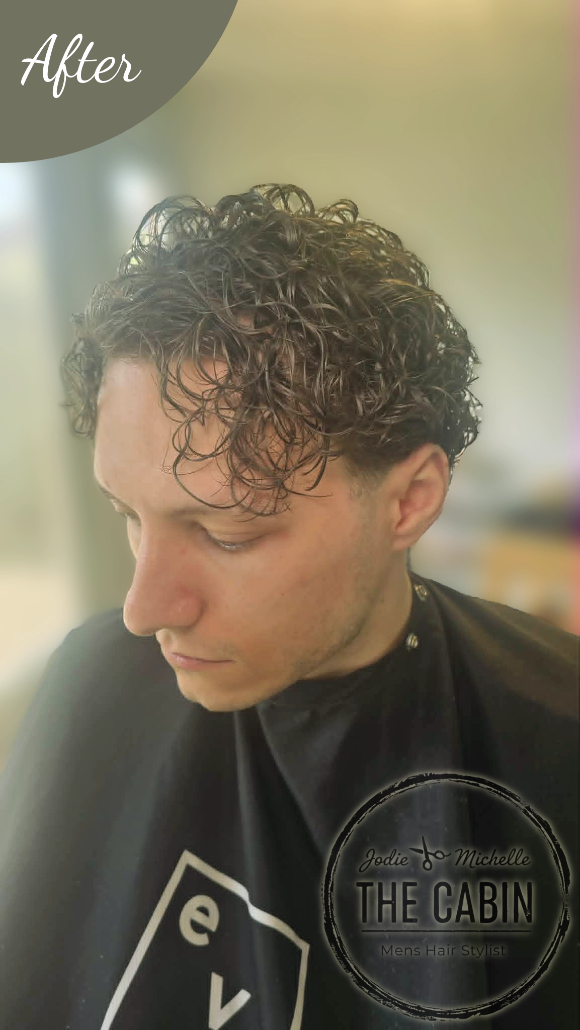Men's perm after